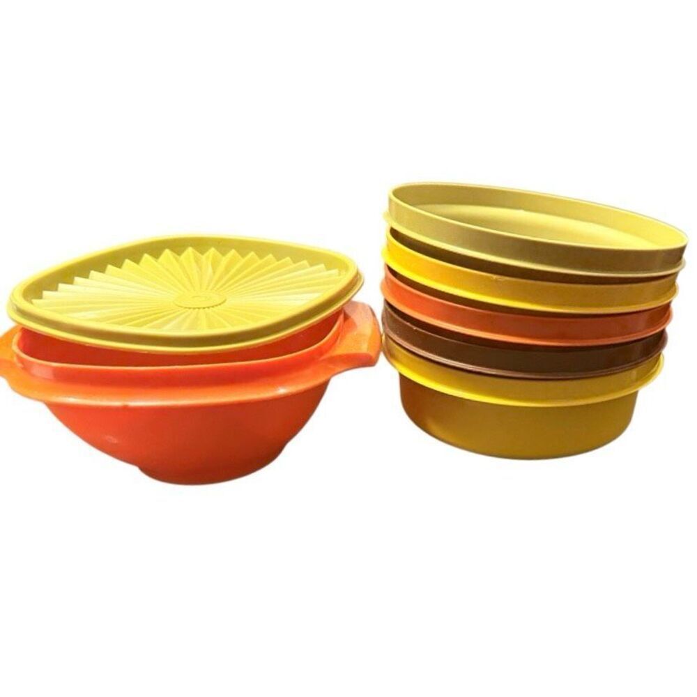 Tupperware Bowl Assortment 7 Vintage Pieces 1970’s Mid Century Modern